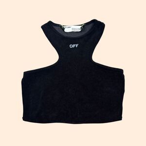 Off-White Black Cropped Tank Top